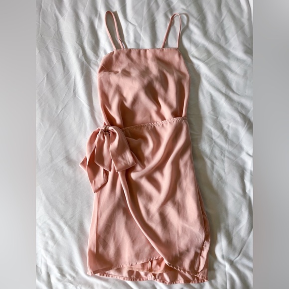 Lucy in the Sky Pink Double Tie Wrap Dress Size Small - Picture 6 of 14